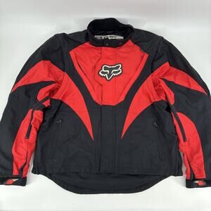 Fox Racing 360 Jacket Men XL Red Black Motocross Convertible Vest Vent Padded